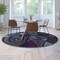 Flash Furniture Purple 7' x 7' Round Abstract Design Area Rug ACD-TZ-860-7R-PR-GG - alternate 1